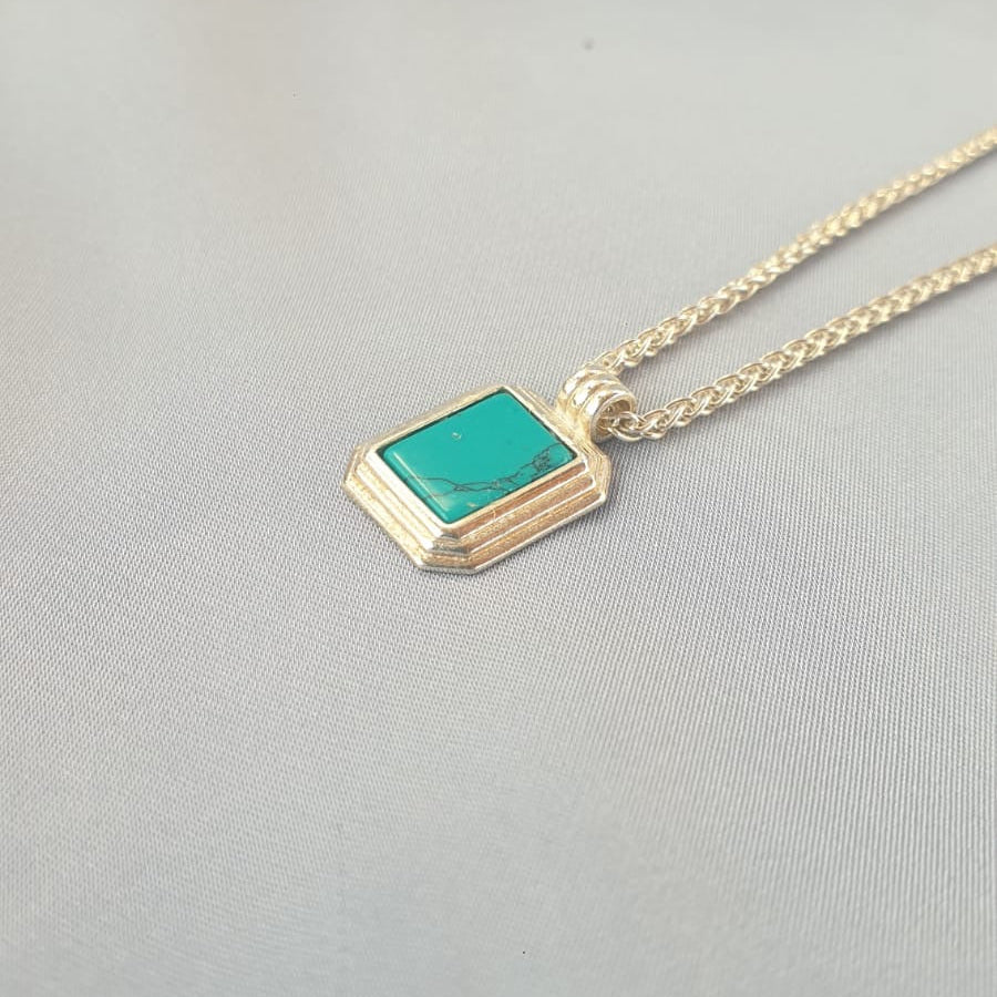 قلادة حجر الفيروز | Turquoise necklace