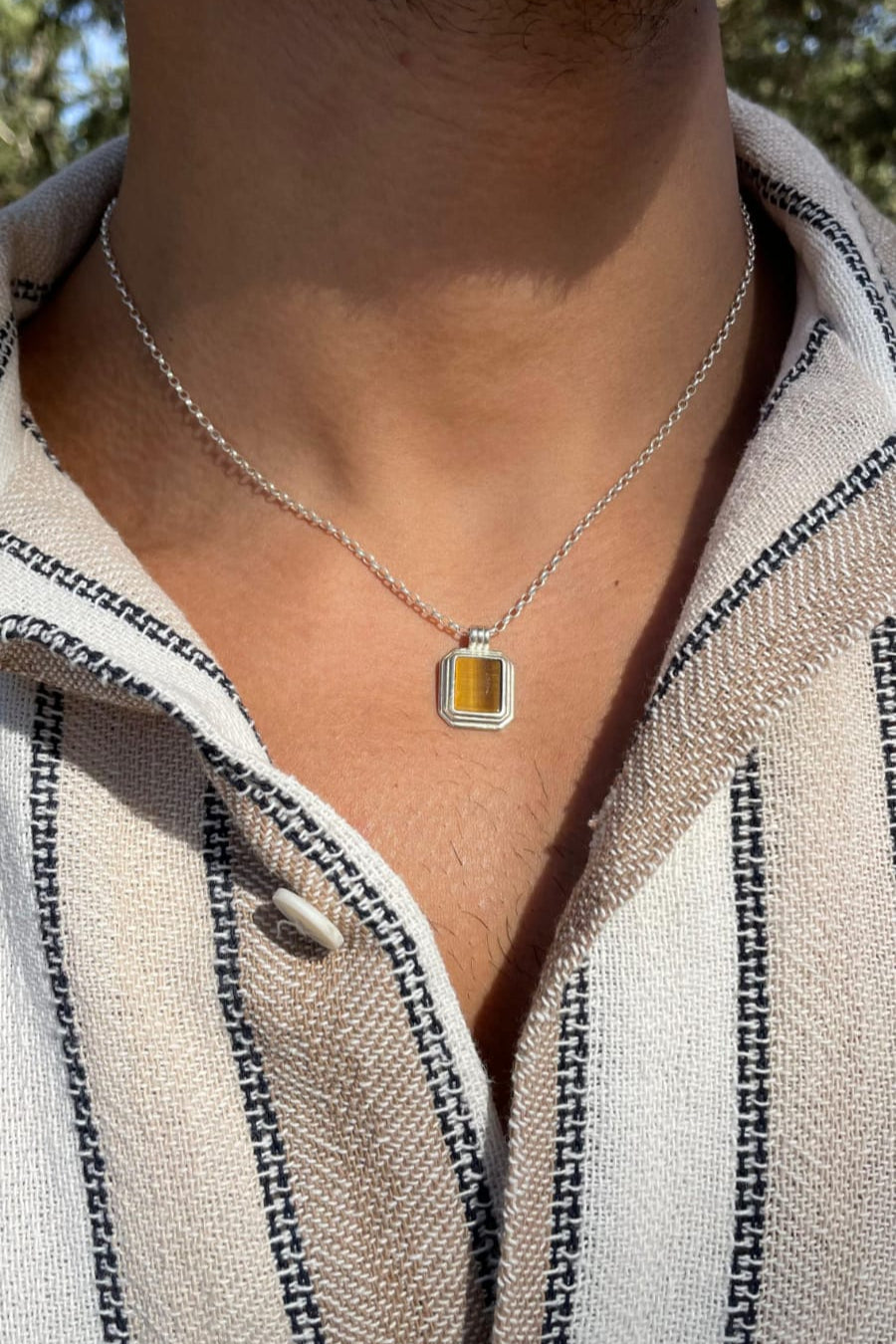 قلادة عين النمر | Tiger eye necklace