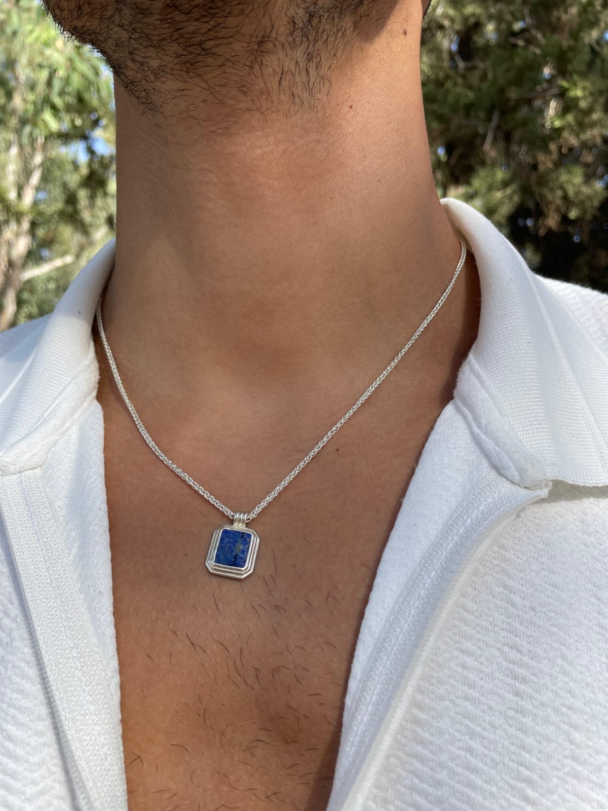قلادة حجر اللازورد | Lapiz lazuli necklace
