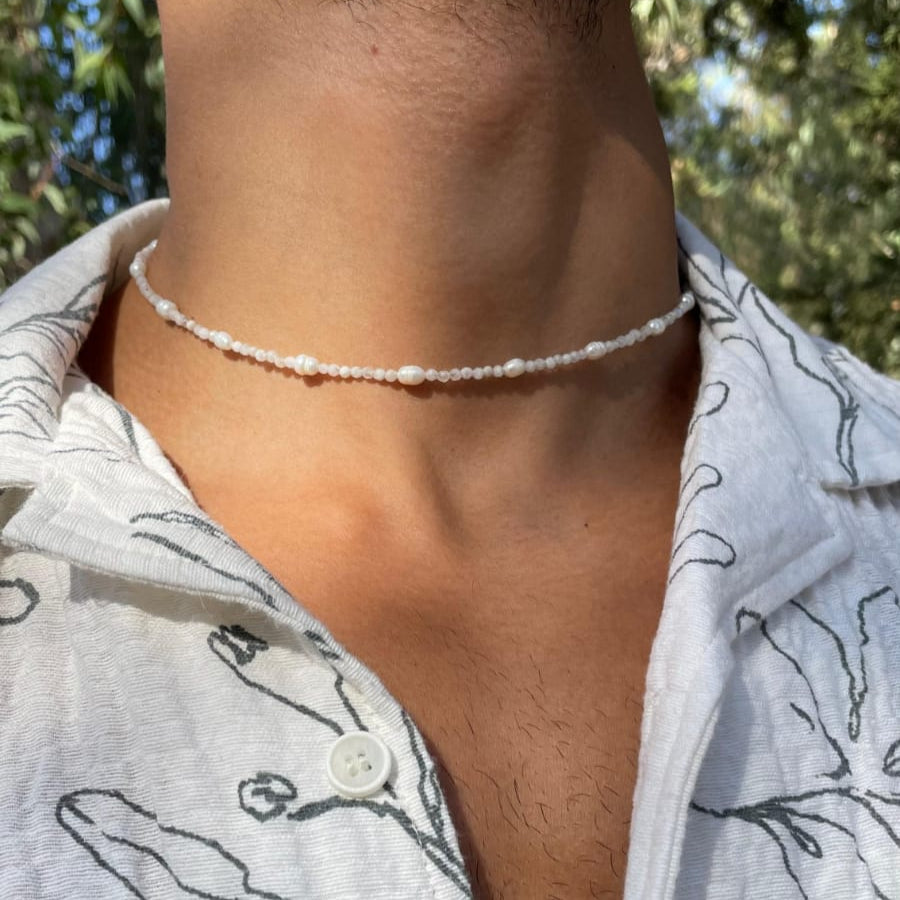 عقد حجر القمر ولؤلؤ | Moonstone & Pearls