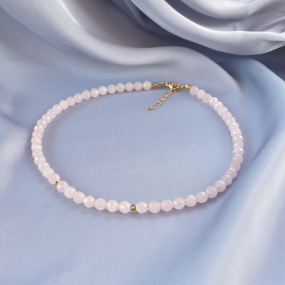 عقد روز كوارتز | Rose Quartz necklace