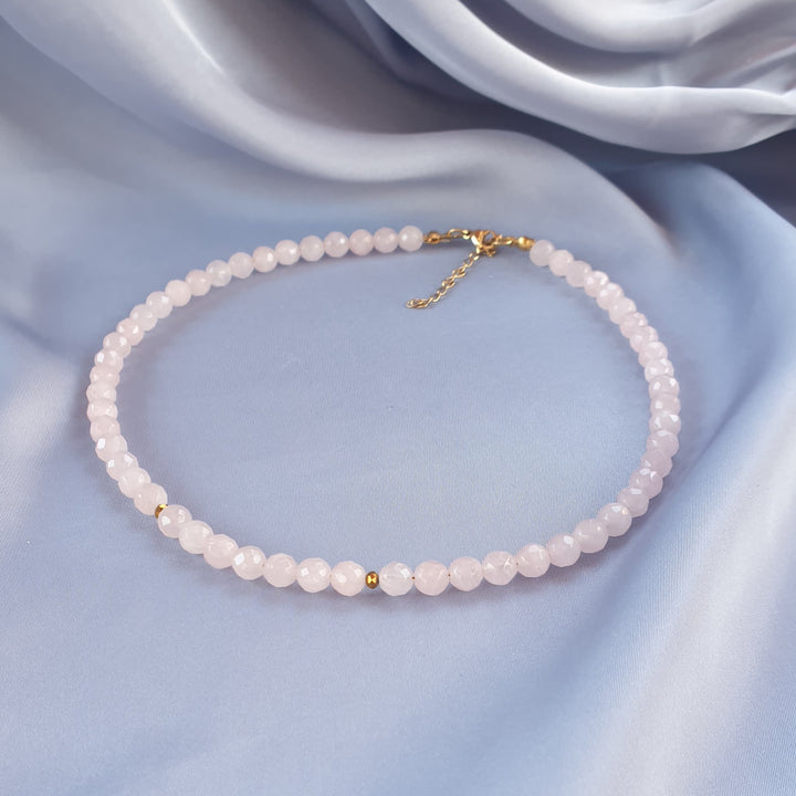 عقد روز كوارتز | Rose Quartz necklace