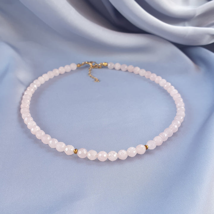 عقد روز كوارتز | Rose Quartz necklace