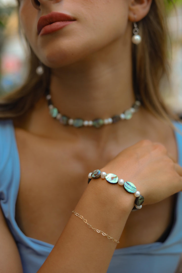 اسوارة صدف الابالون | Abalone shell bracelet