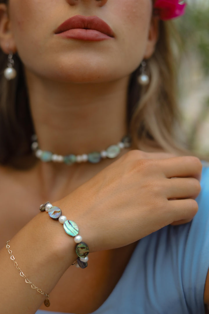 اسوارة صدف الابالون | Abalone shell bracelet