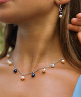 عقد اللالئ الملونة | Colorful pearl necklace