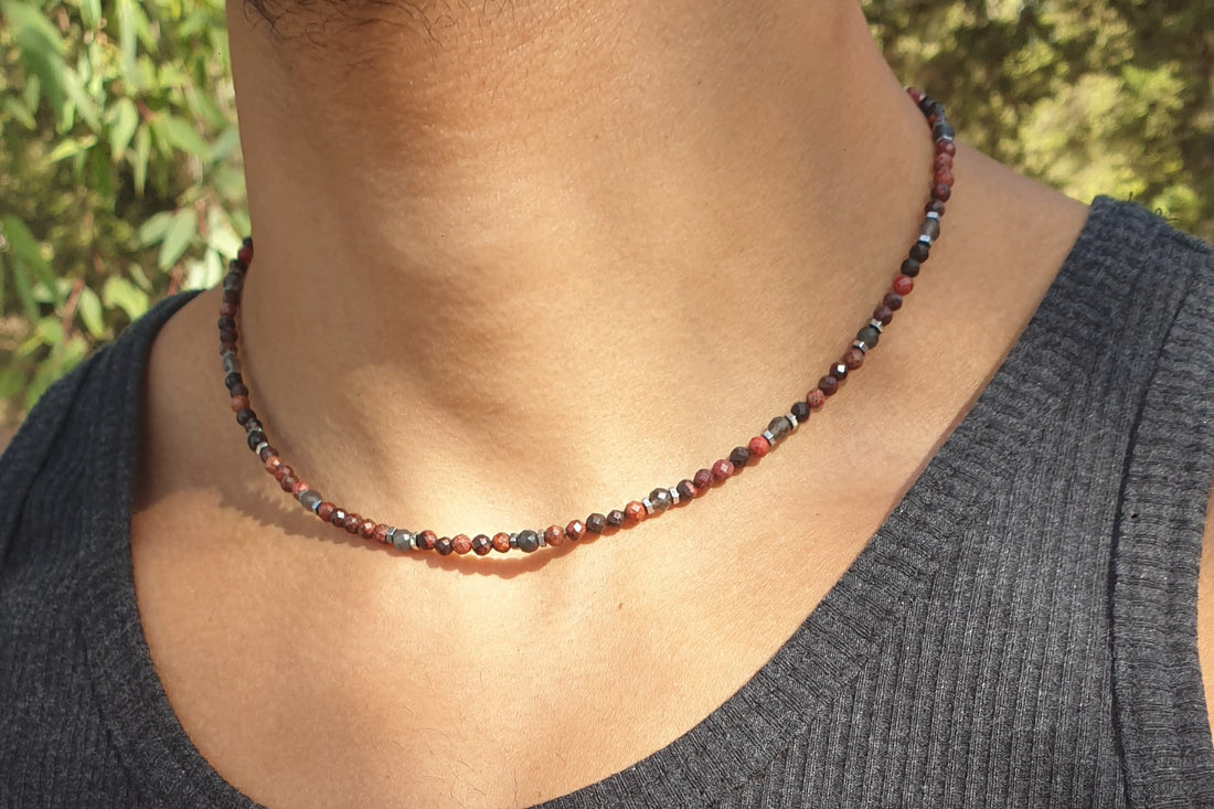 عقدالجاسبر الاحمر | Jasper necklace