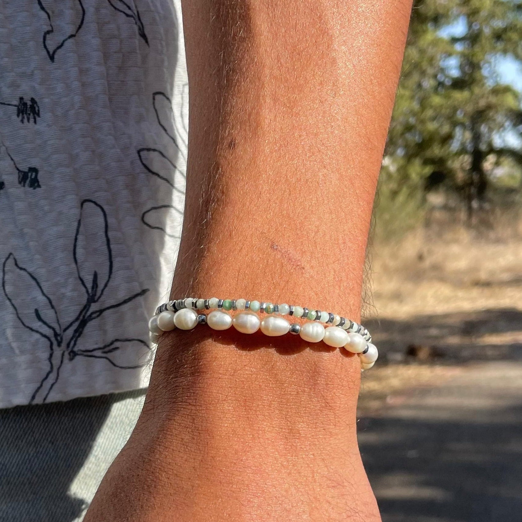اسوارة لؤلؤ | White Peals Bracelet