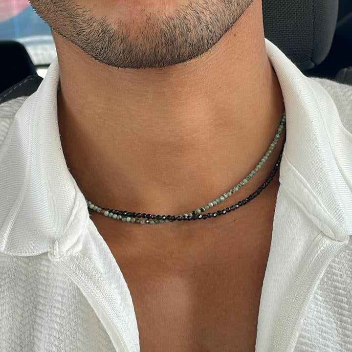 عقد حجر الاونيكس الاسود | Onyx necklace