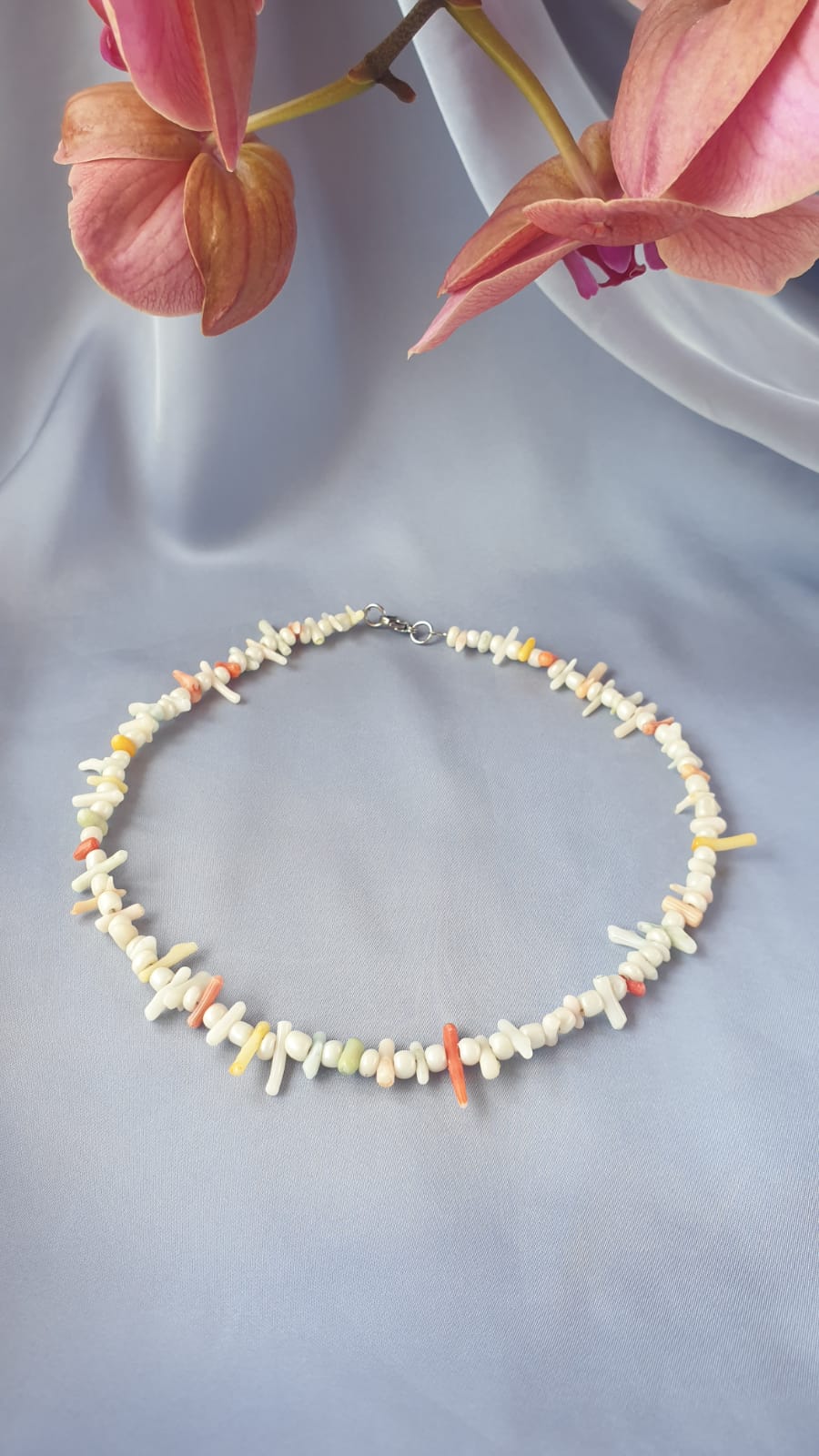 عقد مرجان بالوان متنوعة | colorful coral necklace