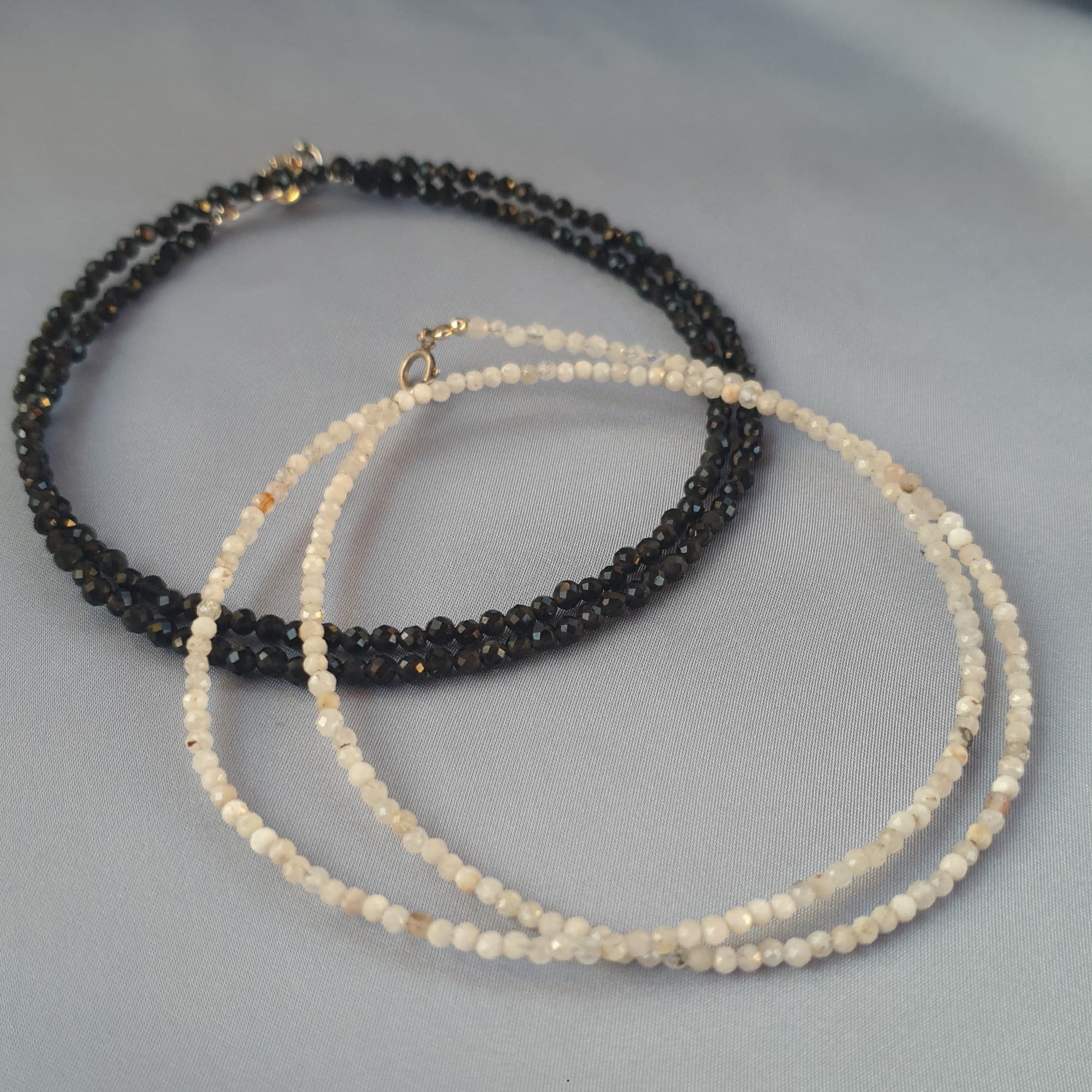 عقد حجر الاونيكس الاسود | Black onyx necklace