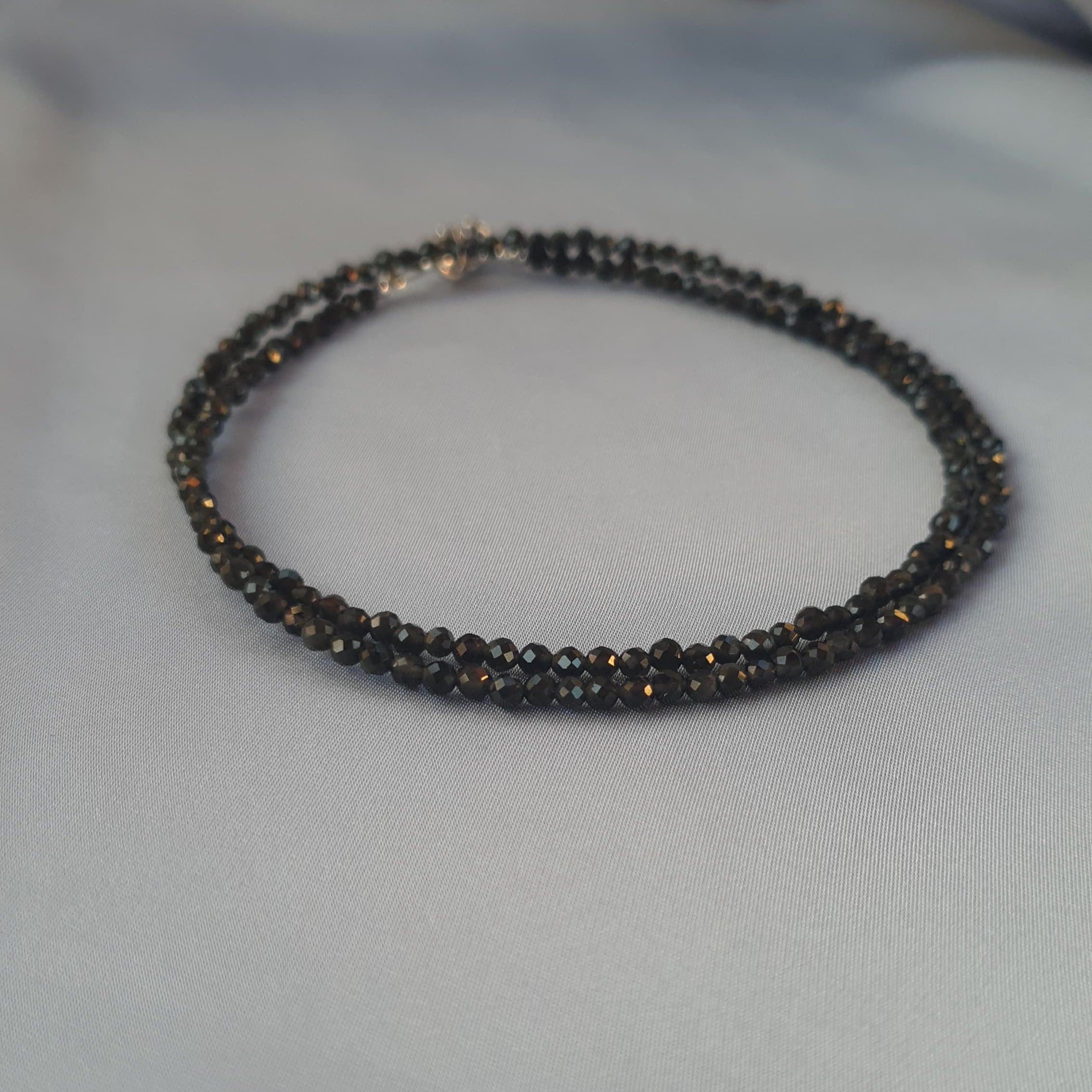 عقد حجر الاونيكس الاسود | Black onyx necklace