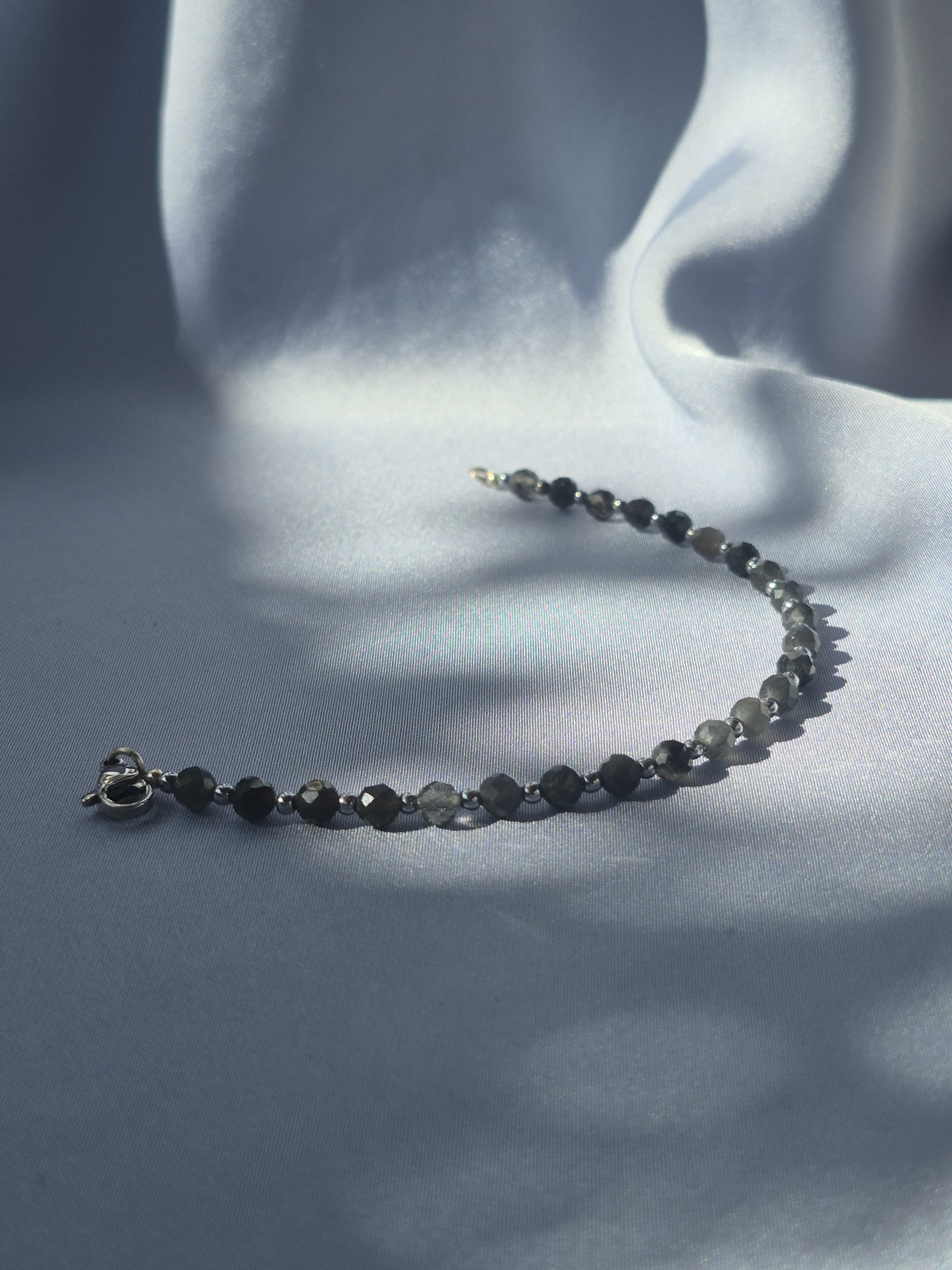 اسوارة حجر الاونيكس الاسود | Black Onyx bracelet